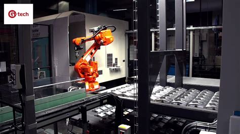 cnc machine tending robot|ceiling mounted robotic arm.